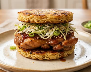 Japán csirkés Ramen Burger | Ropogós ázsiai street food