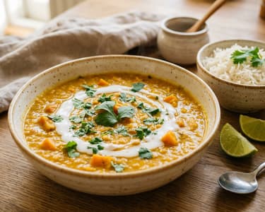 Sweet Potato Red Lentil Dahl | Creamy Indian One-Pot