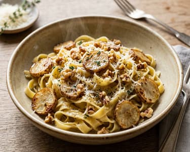 Pirított csicsókás tagliatelle | Olasz tészta dióval