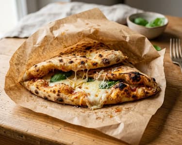 Pizza a portafoglio | Ropogós nápolyi sajtos pizza