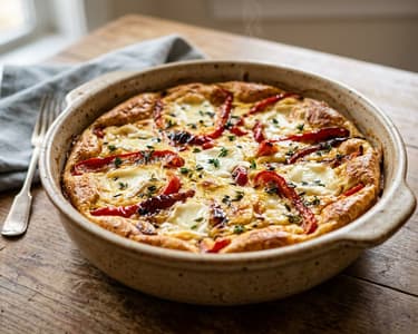 Provençal Roasted Pepper Clafoutis | Creamy Savoury Tart