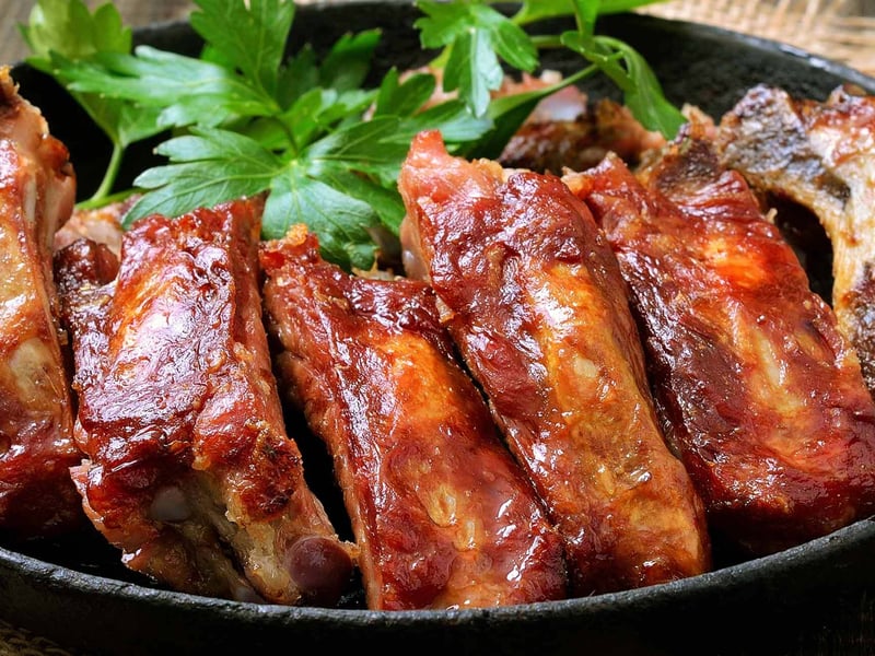 BBQ Ribs with Lemon Arugula