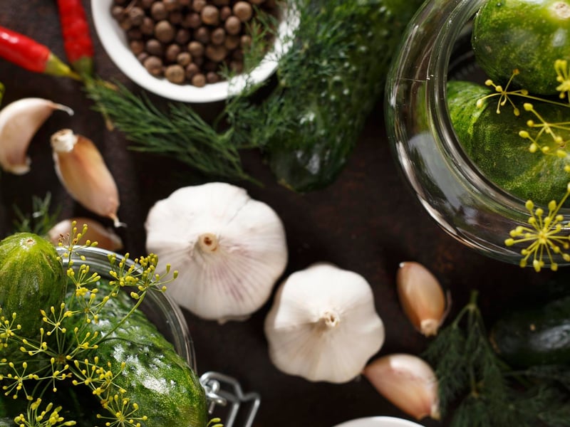 Recipe for crispy fermented cucumbers