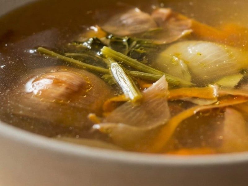 Vegetable stock from scraps