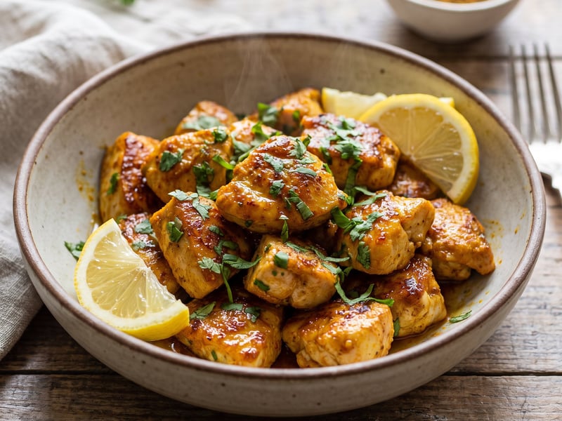 Moroccan chicken bites