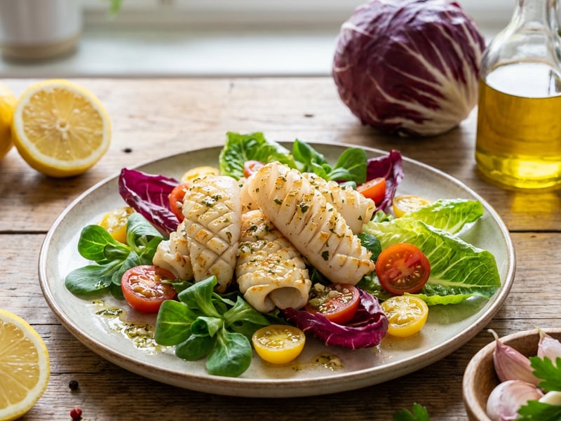 Pan-fried Squid Salad