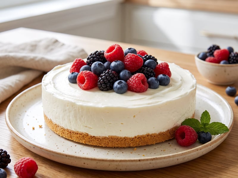 Cheesecake with berries