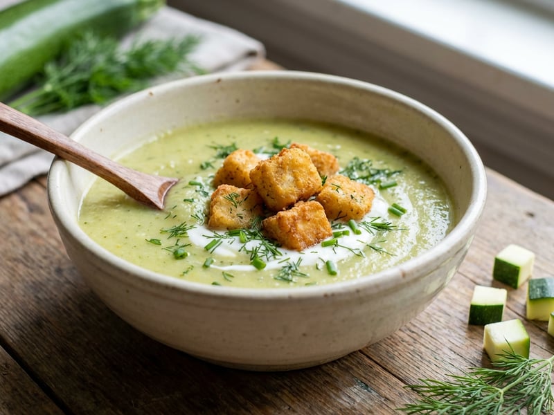 Cold Pumpkin Soup with Catfish Fillet