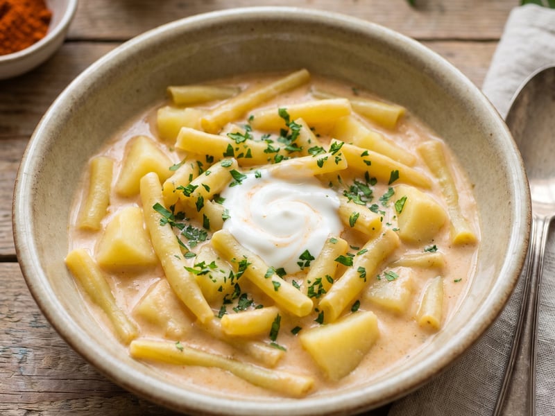 Yellow wax bean stew