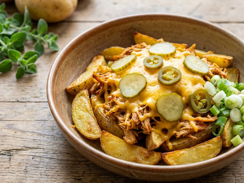 Vegán pulled chicken tál