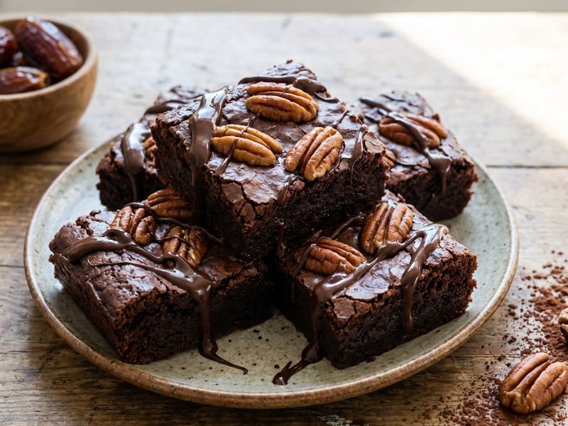 Sugar-free Date and Pecan Brownie