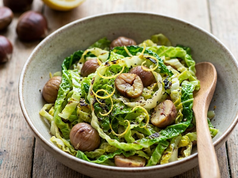 Chestnut and Lemon Savoy Cabbage