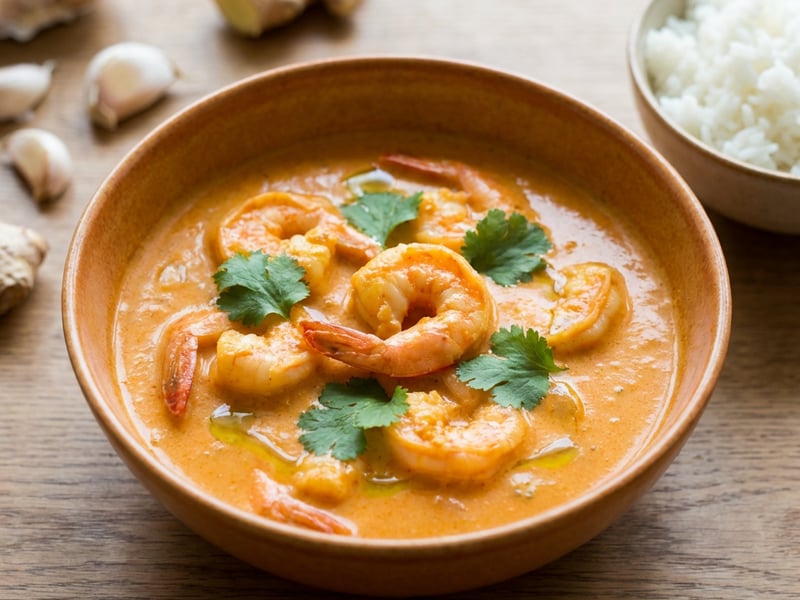 Garnélás curry