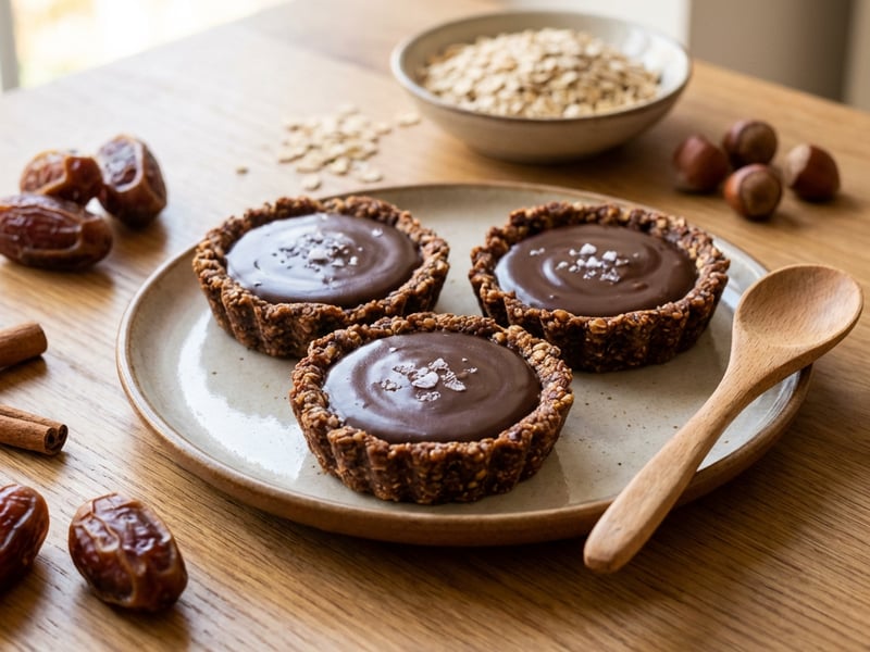 Chocolate Cream, Vegan, No-Bake Tartlets