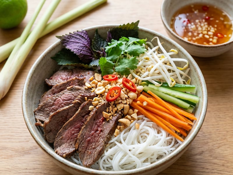 Bun bo nam bo | Refreshing Vietnamese Beef Noodle Salad