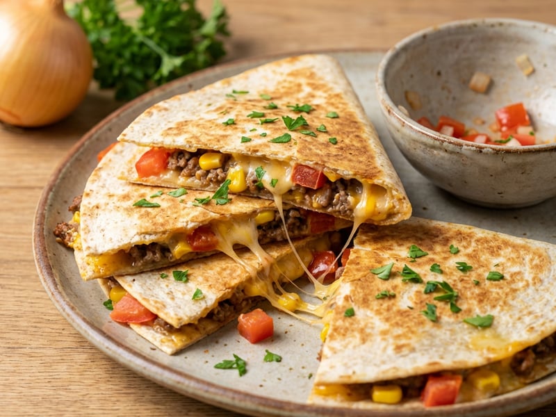 Minced meat quesadilla | Quick Mexican dinner
