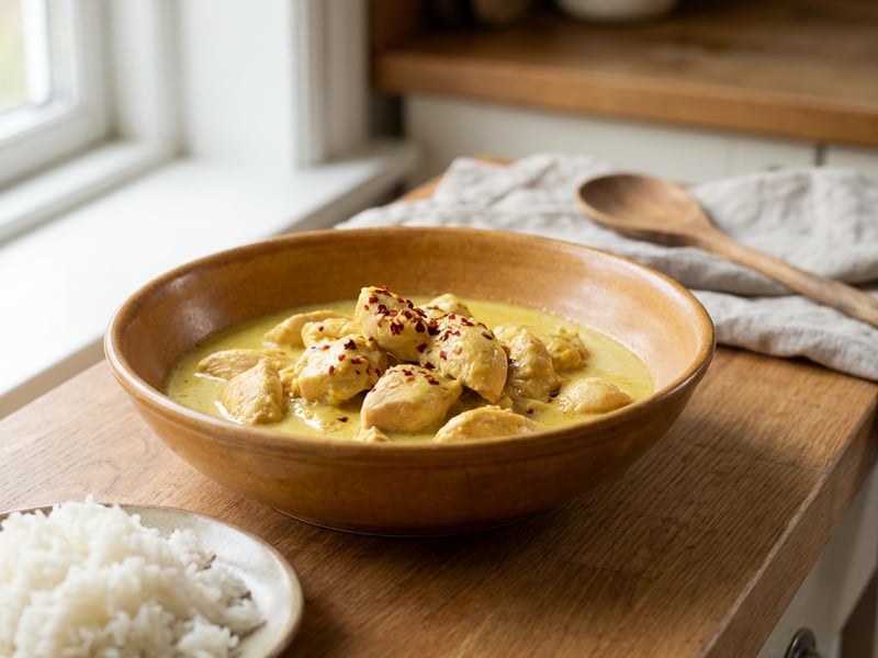 Creamy Chicken Curry with Rice