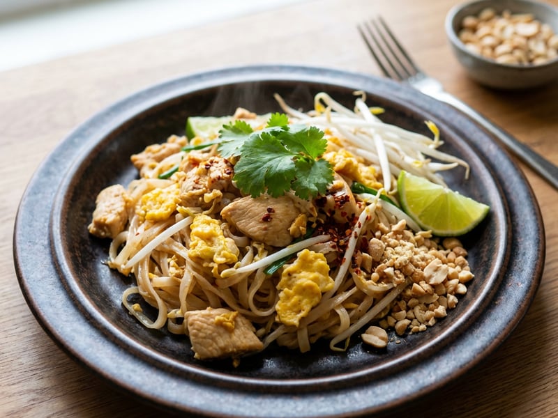 Pad Thai with Chicken and Peanuts