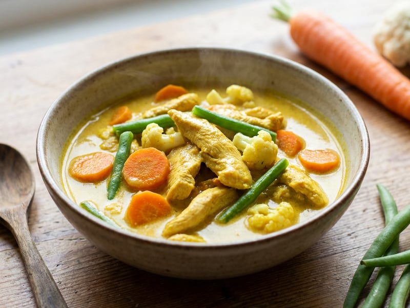 Turmeric-Coconut Milk Chicken with Vegetables
