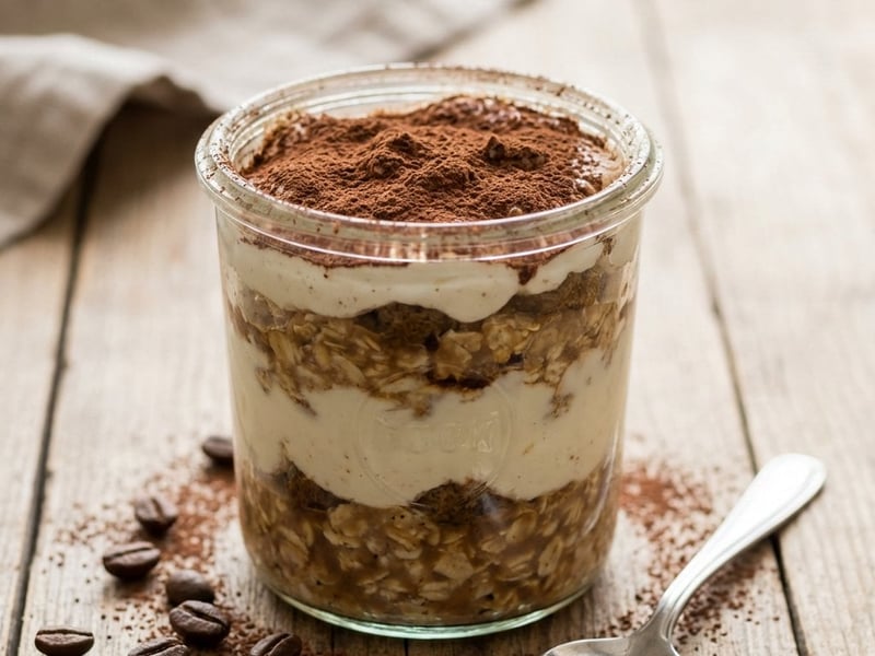 Tiramisu éjszakai zabkása