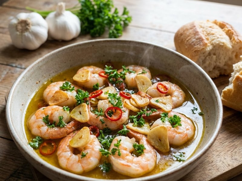 Gambas al Ajillo | Spanyol fokhagymás garnélarák