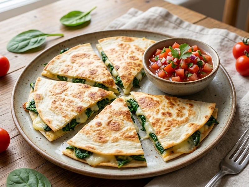 Sült quesadilla paradicsomsalsával