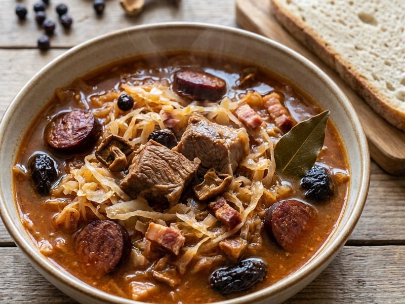 Bigos - Polish meat and cabbage stew