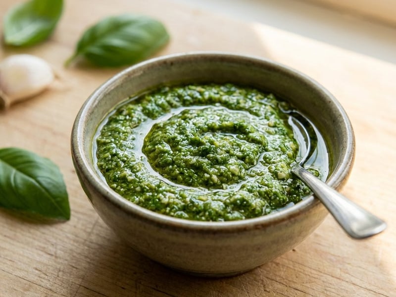 Házias bazsalikom pesto