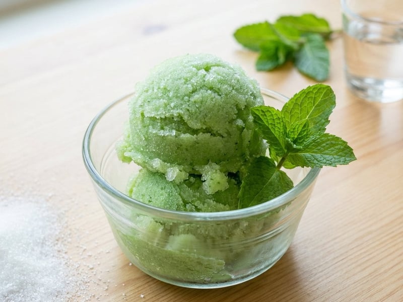 Refreshing Mint Sorbet