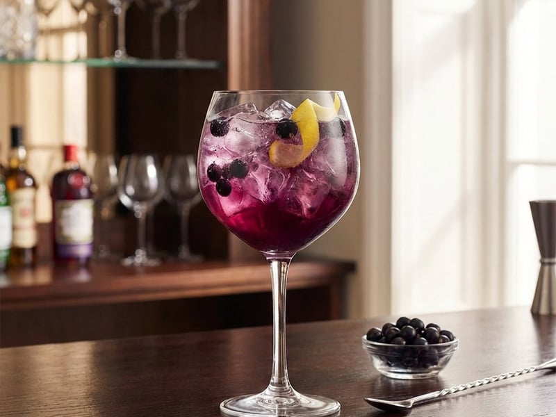 Tanqueray Blackcurrant Royale & Spritz koktél