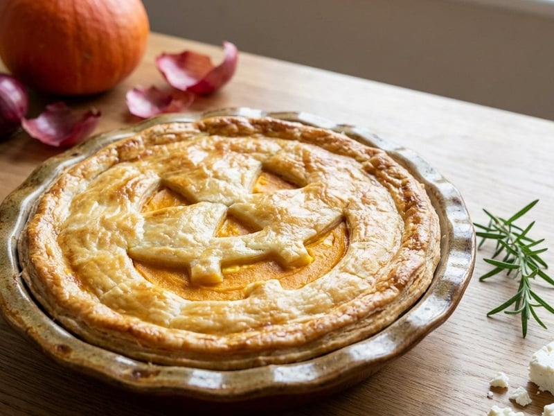 Halloween Pumpkin Pie | Spookily Delicious Savoury Tart
