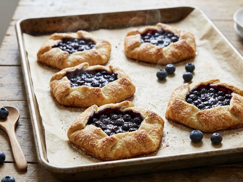 Mini áfonyás galette | Gyors gyümölcsös desszert