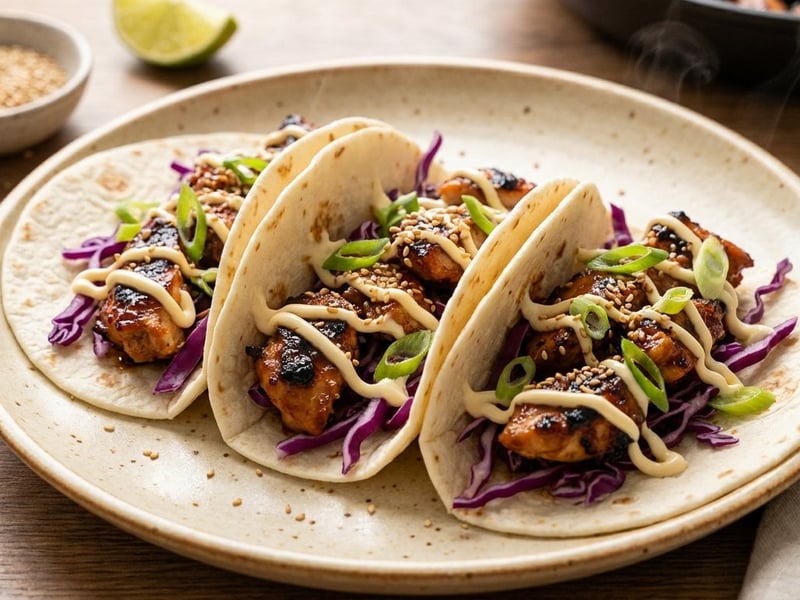 Koreai BBQ csirkés taco | Ízletes ázsiai street food