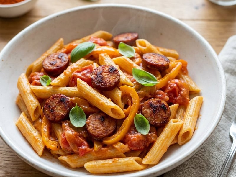 Creamy Lecsó Penne | Quick 15-Minute Summer Dinner