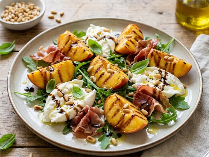 Grilled Peach and Burrata Salad | Summer Medley of Flavors
