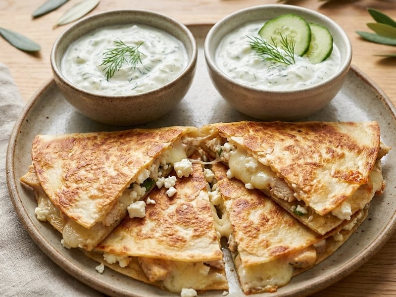 Greek Chicken Quesadilla | 15-Minute Summer Dinner