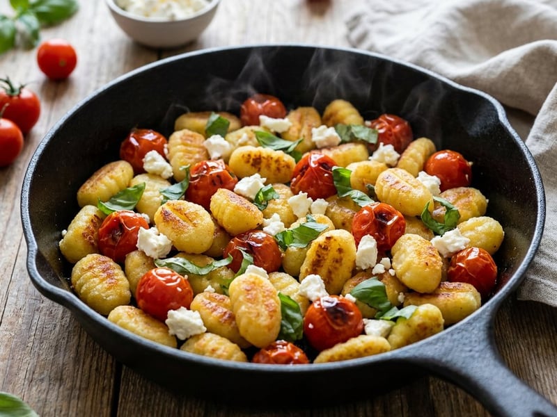 Crispy Pan-Fried Gnocchi with Feta | 15-Minute Summer Dinner