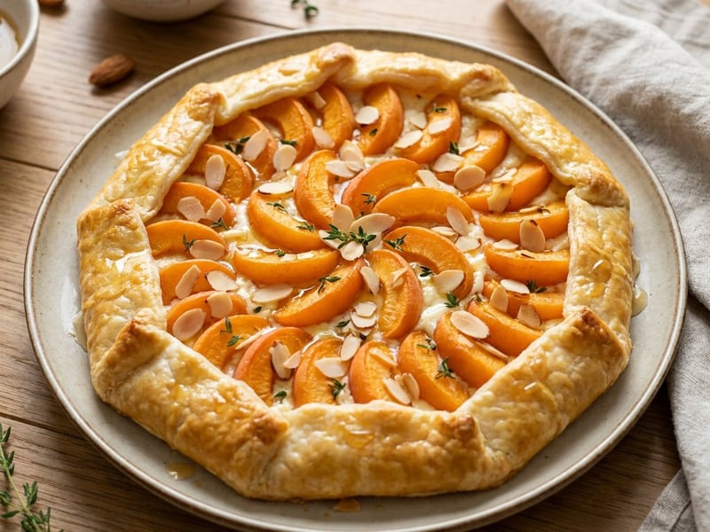 Sárgabarackos-túrós rusztikus galette | Nyári gyümölcsös pite