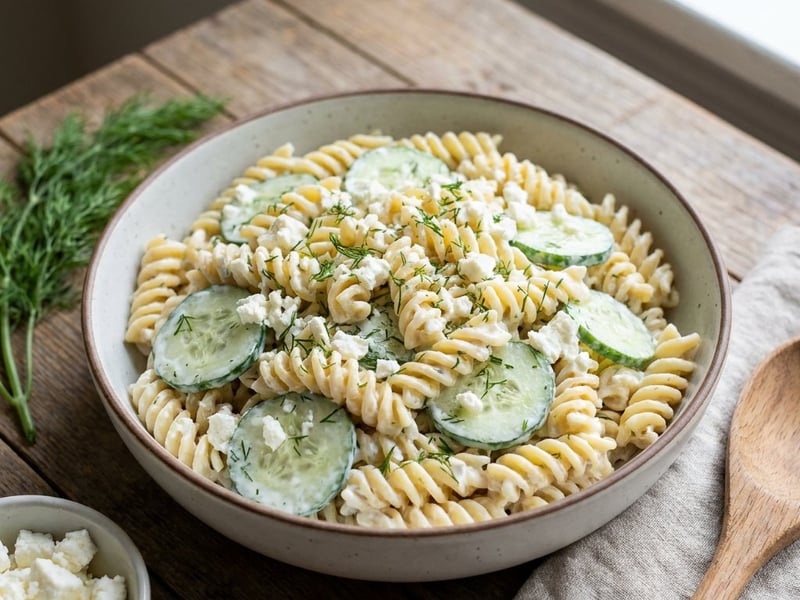 Creamy Dill and Cucumber Pasta Salad | Quick Summer Dinner