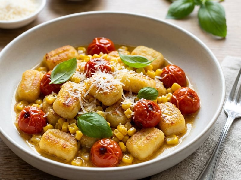 Pan-fried gnocchi with corn and tomatoes | 15-minute dinner