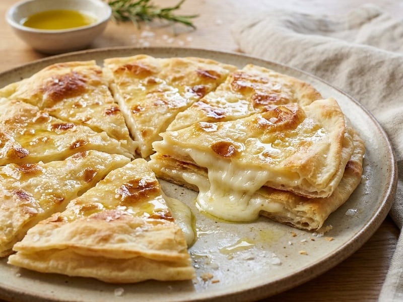 Focaccia di Recco | Sajttal töltött olasz lepény