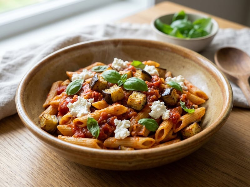 Pasta alla Norma | Olasz padlizsános penne ricottával