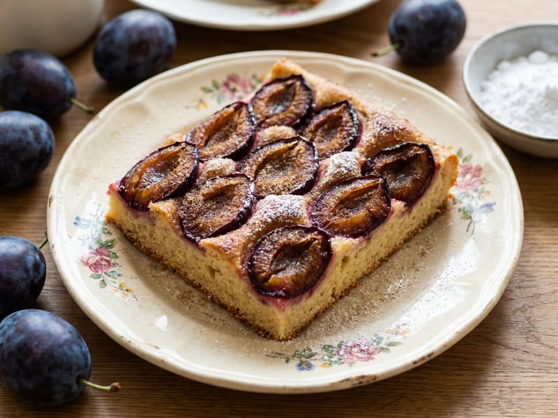 Cinnamon Plum Sheet Cake | Old-Fashioned Yeast Cake