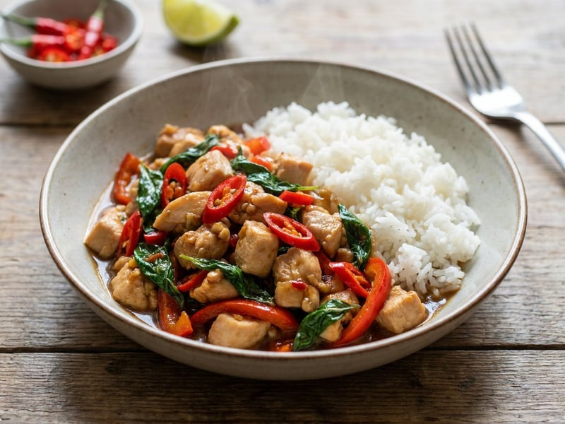Thai Basil Chicken Stir-Fry | Quick Asian Dinner