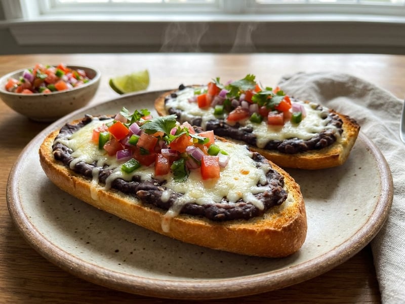 Mexikói molletes | Ropogós, sajtos utcai melegszendvics