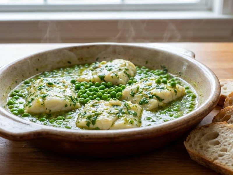 Baszk zöldmártásos tőkehal | Merluza en Salsa Verde