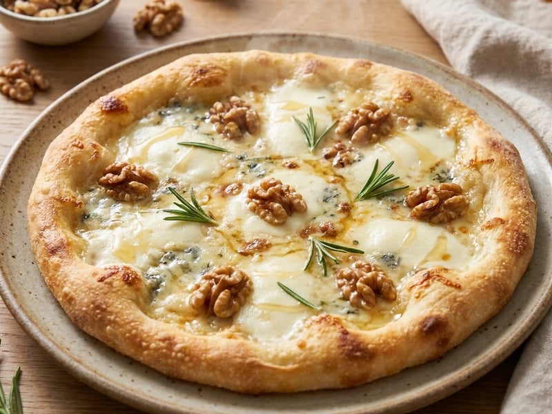 Gorgonzolás-diós fehér pizza | Olasz ropogós klasszikus