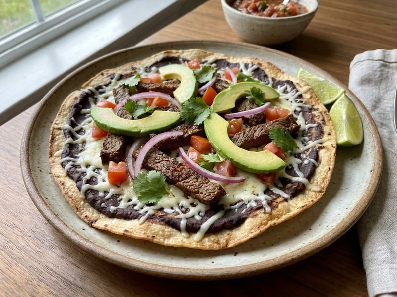 Mexican beef tlayuda | Crispy Oaxacan street food