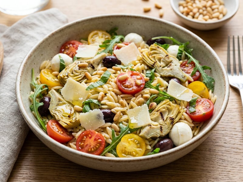 Tuscan Orzo Salad | Hearty Mediterranean Grain Bowl