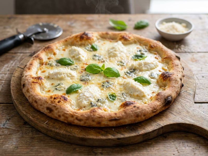 Four Cheese Pizza | Creamy Italian Classic
